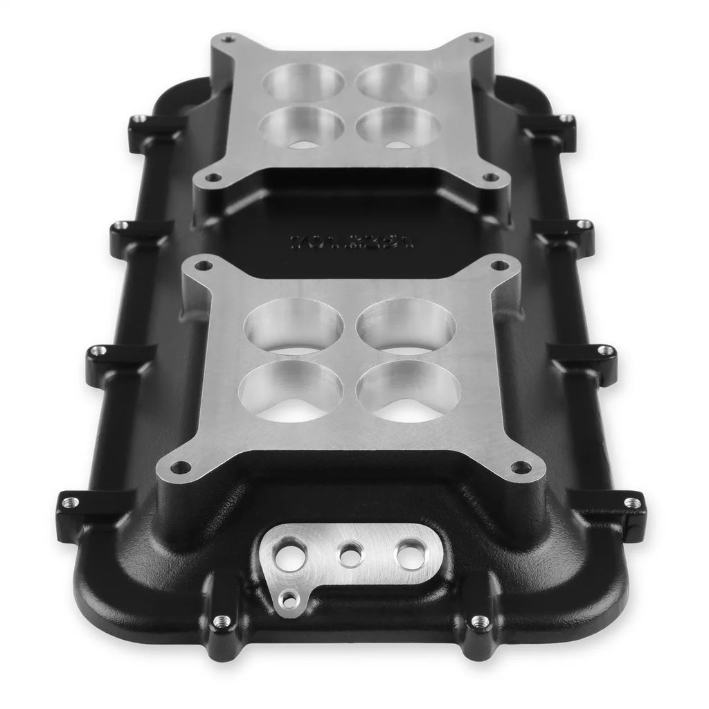 Holley Mid-Rise Plenum Base Adapter Kit - GM LS1/LS2/LS6 - Black 300-267BK - Installation View