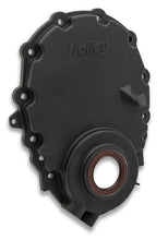 Load image into Gallery viewer, Holley Vortec/Small Block Chevy Cast Aluminum Timing Chain Cover - Black Finish 21-151 - Main Product View