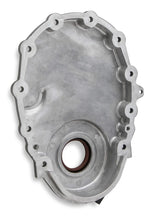 Load image into Gallery viewer, Holley Vortec/Small Block Chevy Cast Aluminum Timing Chain Cover - Black Finish 21-151 - Side View