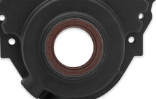 Load image into Gallery viewer, Holley Vortec/Small Block Chevy Cast Aluminum Timing Chain Cover - Black Finish 21-151 - Installation View