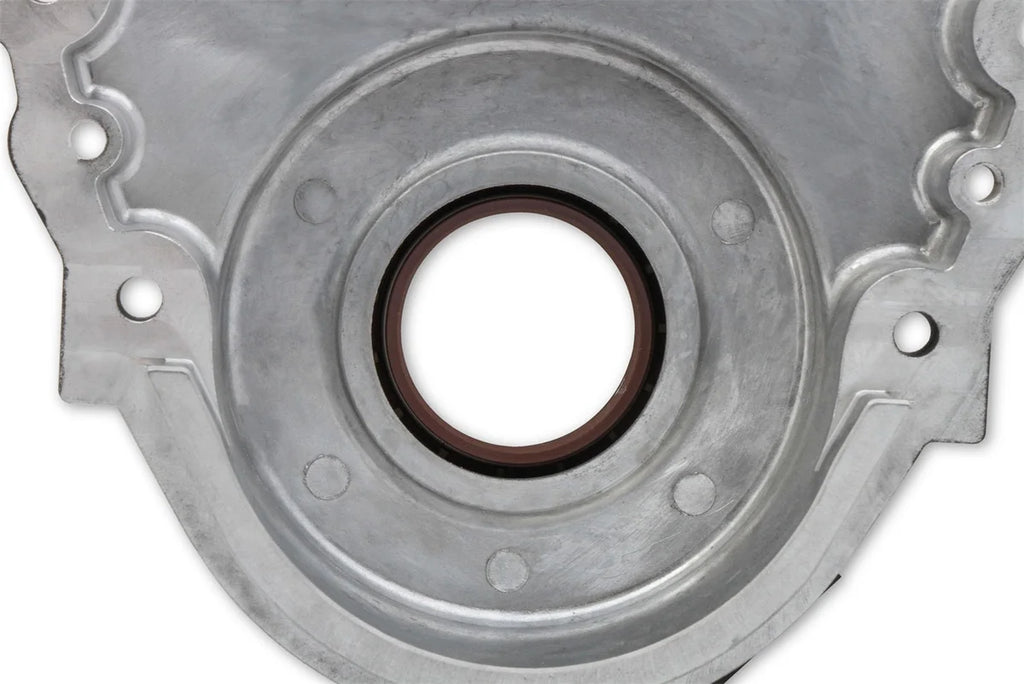 Holley Vortec/Small Block Chevy Cast Aluminum Timing Chain Cover - Black Finish 21-151 - Additional View 5