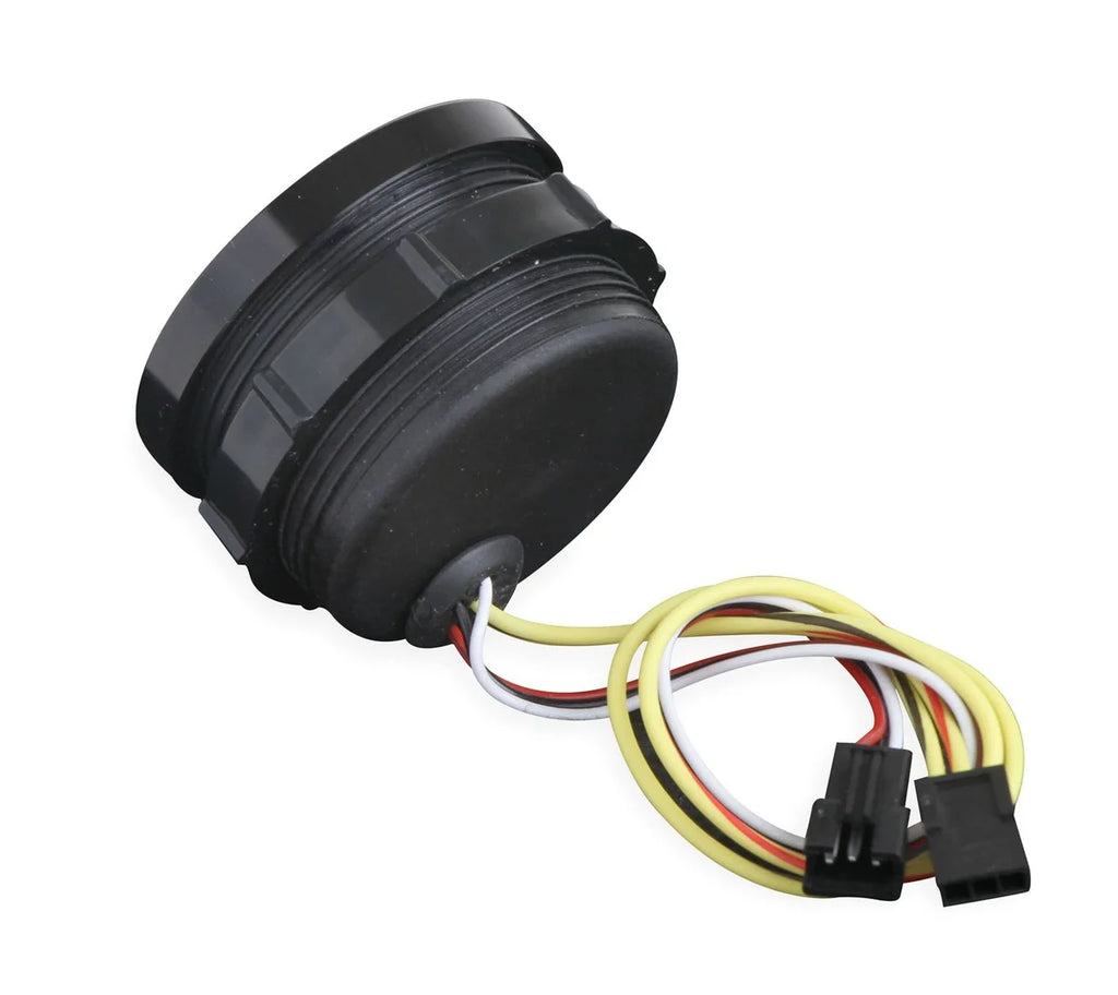 Holley Water temperature - Standard 2-1/16" size - 120°-260° - Black Face - Black Bezel 26-602 - Back View