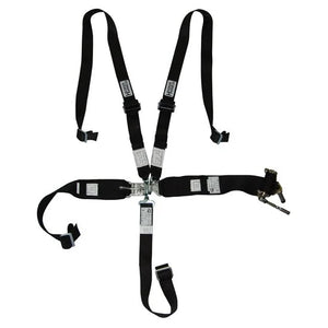 Hooker Harness 5-pt Harness System Hans LL USD Rachet Adj Blk 53100