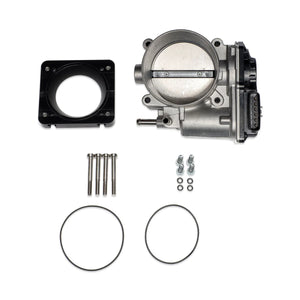 IAG Performance Big Bore 76mm Throttle Body & Adapter for OEM STI/Cosworth/AMS Manifold Black IAG-AFD-2027BK - Main Produc...