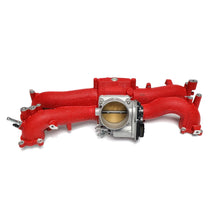 Load image into Gallery viewer, IAG Performance Big Bore 76mm Throttle Body & Adapter for OEM STI/Cosworth/AMS Manifolds Silver IAG-AFD-2027SL - Back View