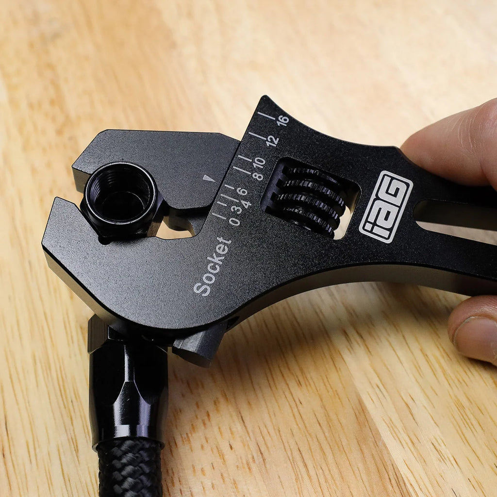 IAG Performance IAG Aluminum Adjustable AN Wrench for 3AN - 16AN Fitting - Black IAG-TLS-0001BK - Additional View 7