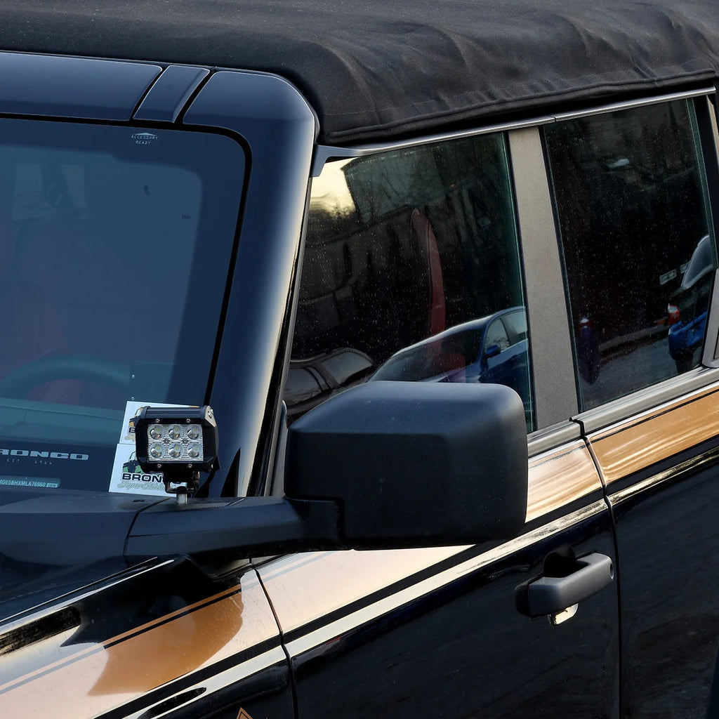 IAG Performance IAG I-Line 4pc Rain Deflector Visor System 2021+ Ford Bronco Four Door IAG-BDY-F3094 - Installation View