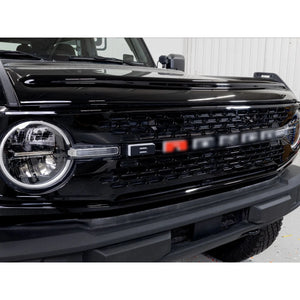 IAG Performance IAG I-Line Grille Black Letters and Red "R" with White Back Lighting IAG-BDY-F3044 - Main Product View