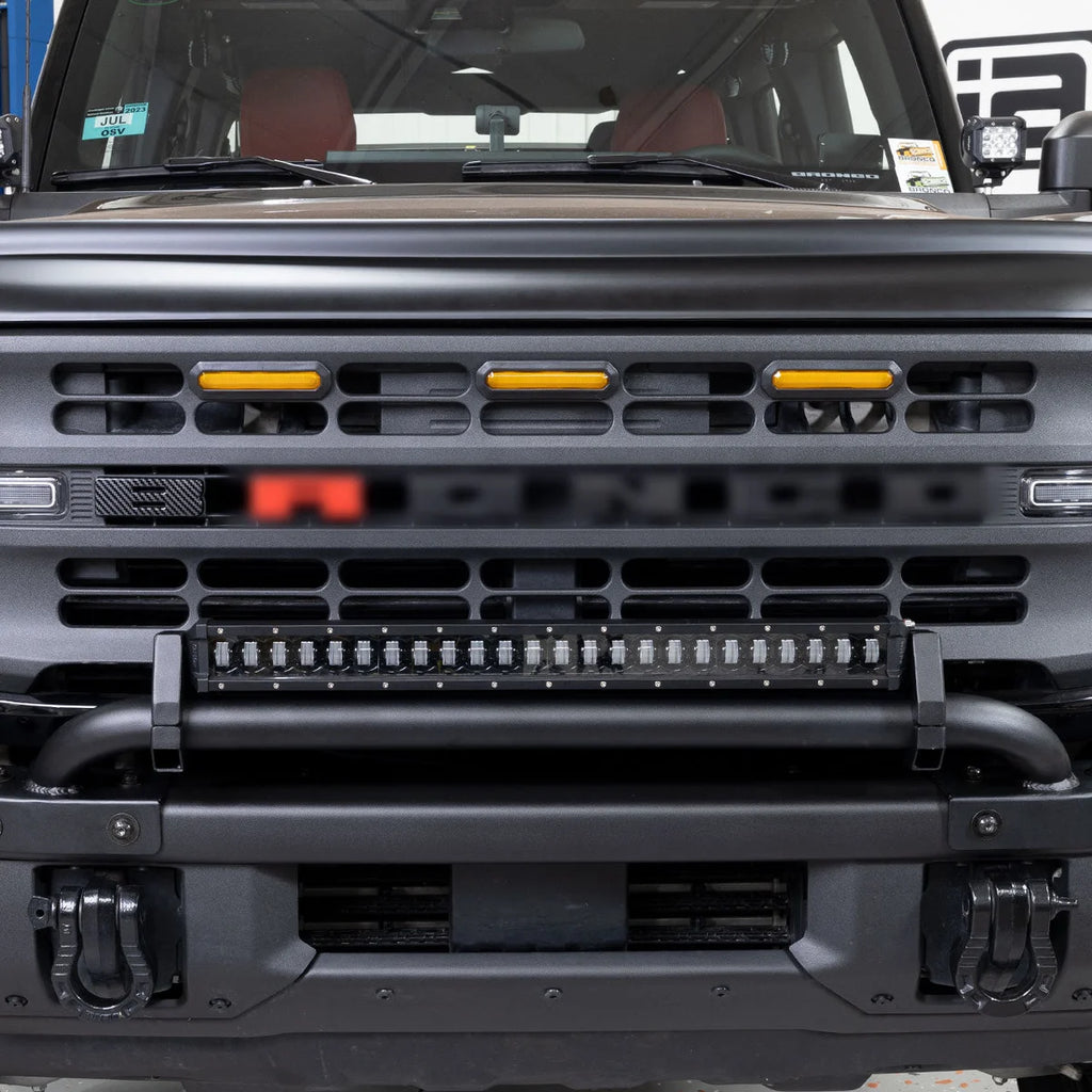 IAG Performance IAG I-Line Grille Letters Gloss Carbon & Red R for 2021+ Ford Bronco IAG-BDY-F3060 - Back View