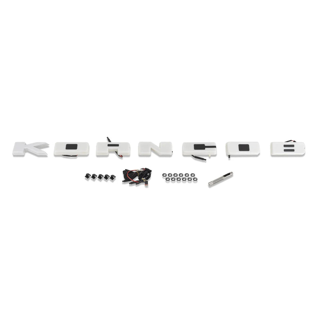 IAG Performance IAG I-Line Grille White Letters with White Lighting for 2021+ Ford Bronco IAG-BDY-F3045 - Back View