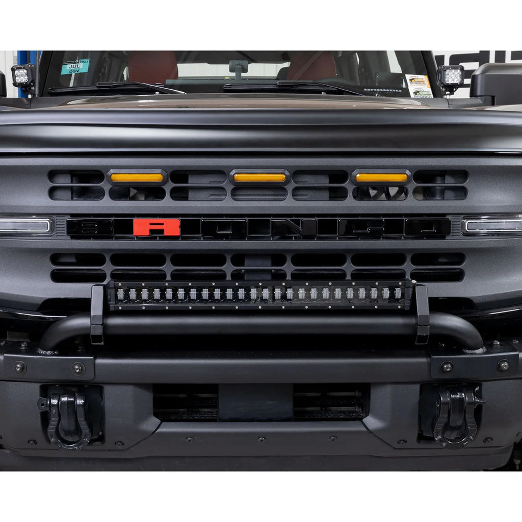 IAG Performance IAG I-Line Mini Bull Bar for 24" Light Bar for 2021+ Bronco w/Modular Bumper IAG-BDY-F3054 - Side View
