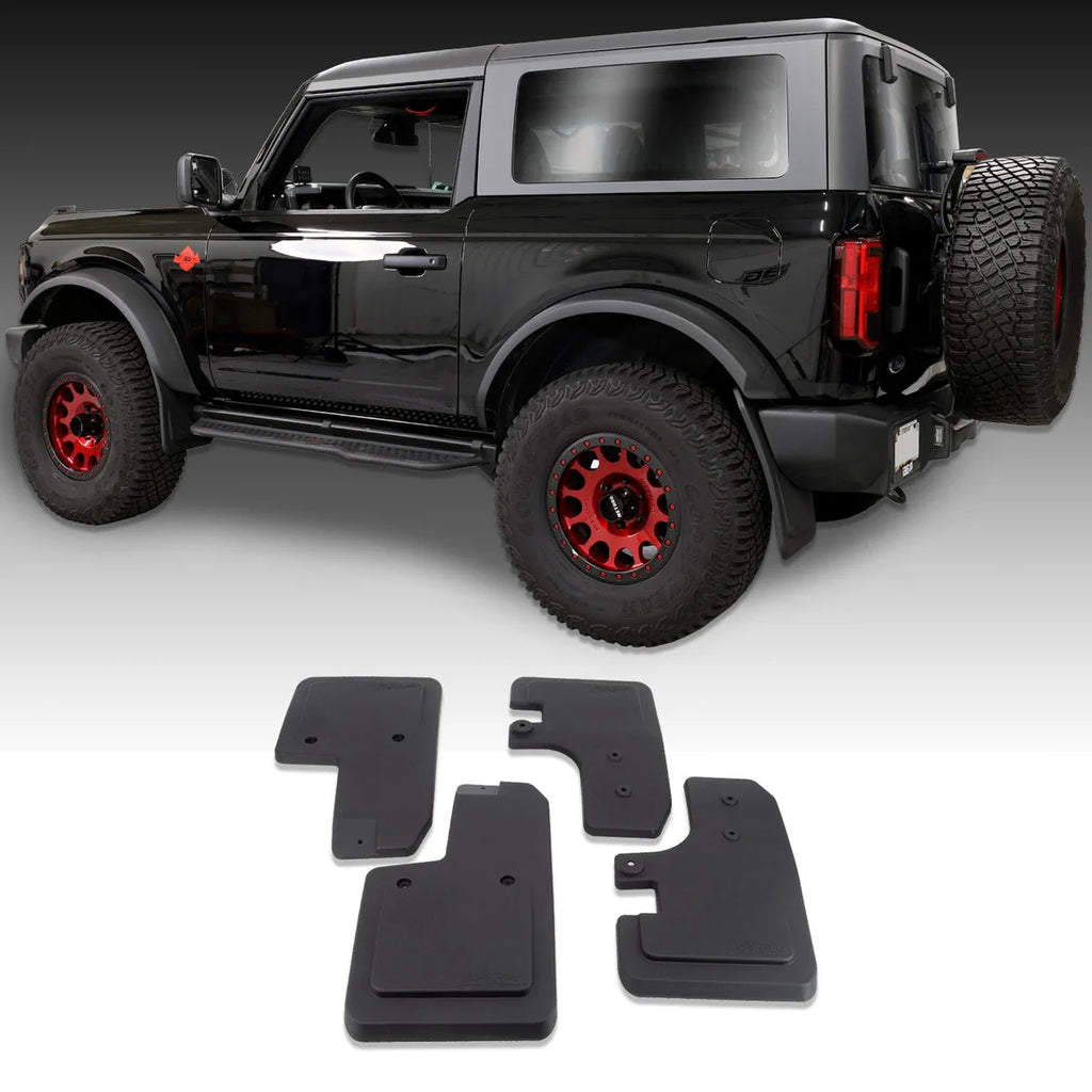 IAG Performance IAG I-Line Mud Flap Front and Rear Set for 2021+ Ford Bronco IAG-BDY-F3038 - Additional View 5