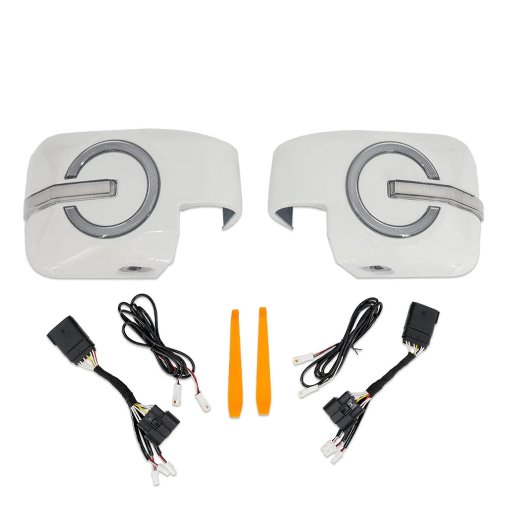 IAG Performance IAG I-Line Side Mirror Lighted Cap for 2021+ Ford Bronco in Gloss White Finish IAG-BDY-F3176 - Additional ...