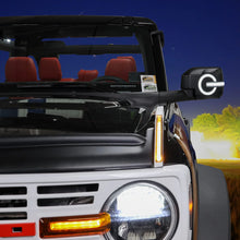Load image into Gallery viewer, IAG Performance IAG I-Line Side Mirror Lighted Cap for 2021+ Ford Bronco in Matte Black Finish IAG-BDY-F3178 - Side View