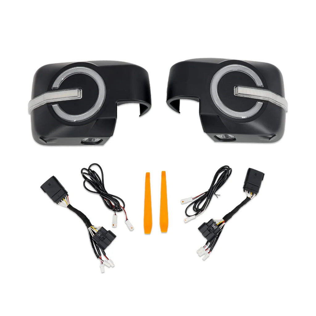 IAG Performance IAG I-Line Side Mirror Lighted Cap for 2021+ Ford Bronco in Matte Black Finish IAG-BDY-F3178 - Installatio...