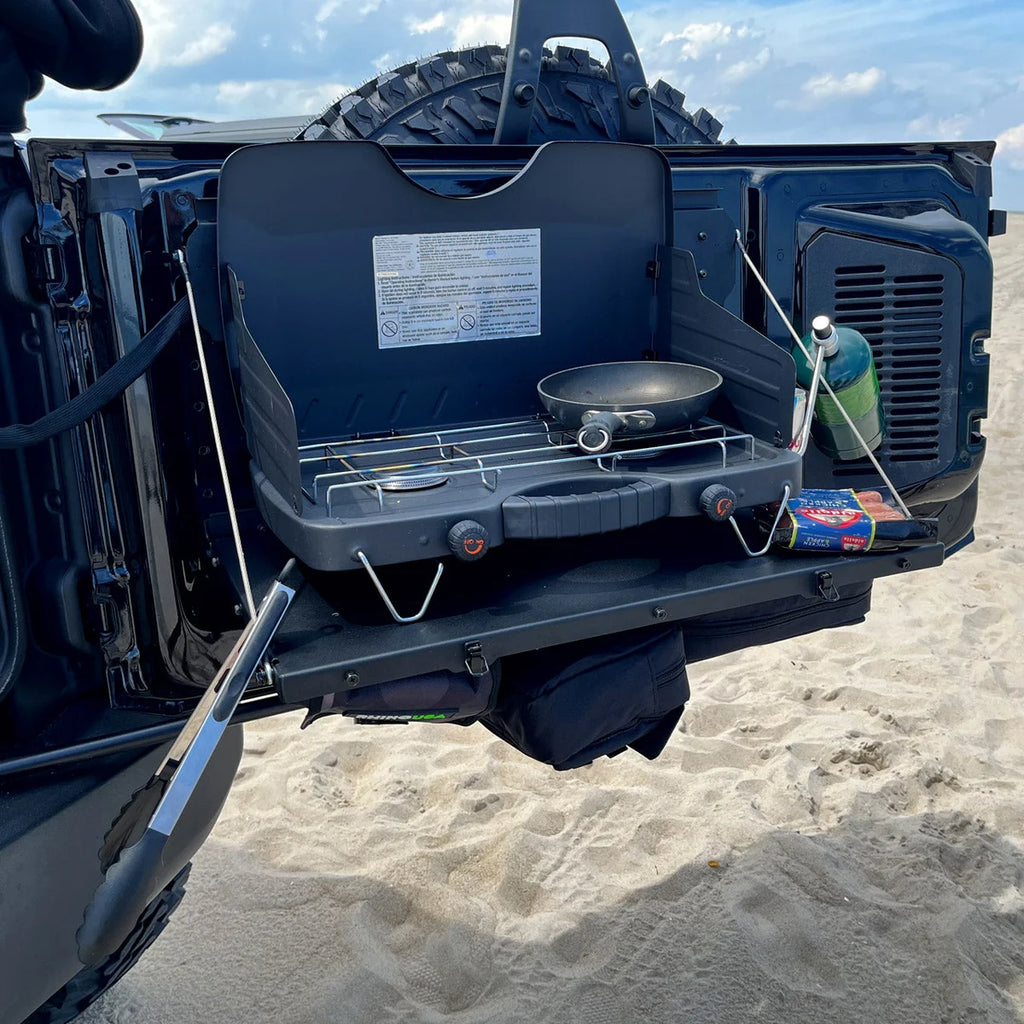 IAG Performance IAG I-Line Tailgate Table No Drill with Molle Panel for 2021+ Ford Bronco IAG-ACC-F3066 - Installation View