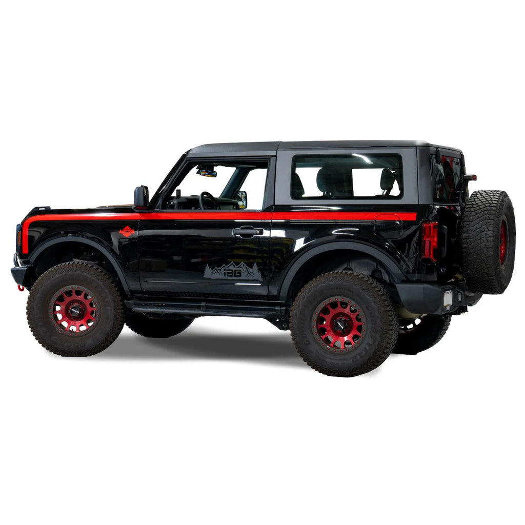 IAG Performance IAG Off-Road Boss Style Vinyl Side Stripe Kit Red IAG-BDY-F2081RD - Back View
