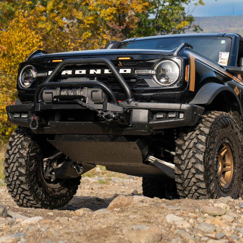 IAG Performance IAG Rock Armor Transmission Skid Plate for 2021+ Ford Bronco IAG-BDY-F2302 - Side View