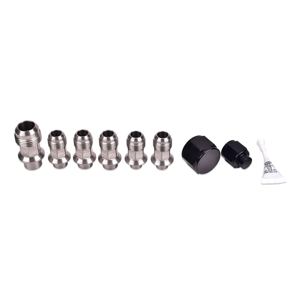 IAG Performance IAG Stainless Steel AN Breather Fitting Set for EJ20/EJ25 IAG-ENG-7301 - Side View