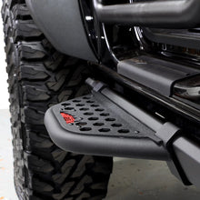 Load image into Gallery viewer, IAG Performance IAG V1 EZ-Step Add-on for 2021+ Ford Bronco 2 Door - Red Logo IAG-BDY-F2221RD - Installation View