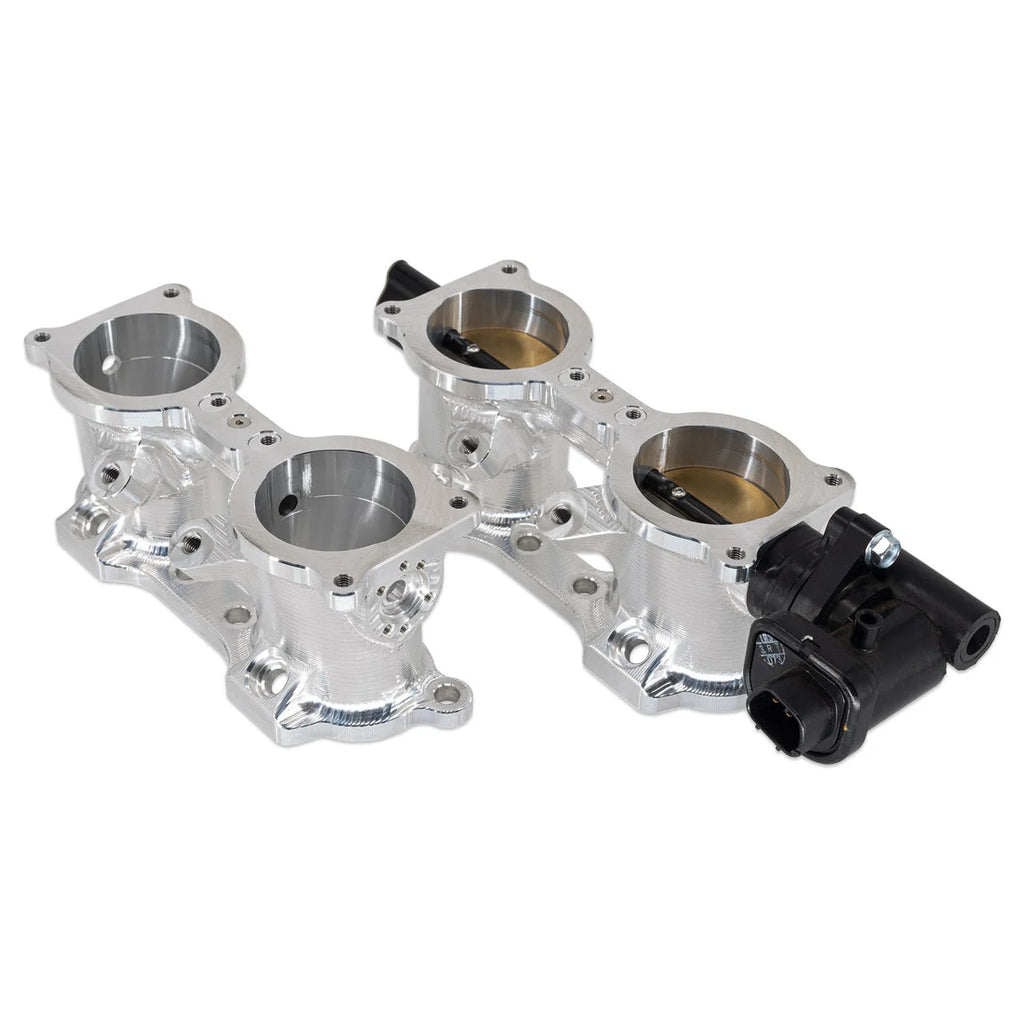 IAG Performance IAG V3 Top Feed TGV Housings with Butterfly Pass Thru (Silver) IAG-AFD-3050SL - Back View