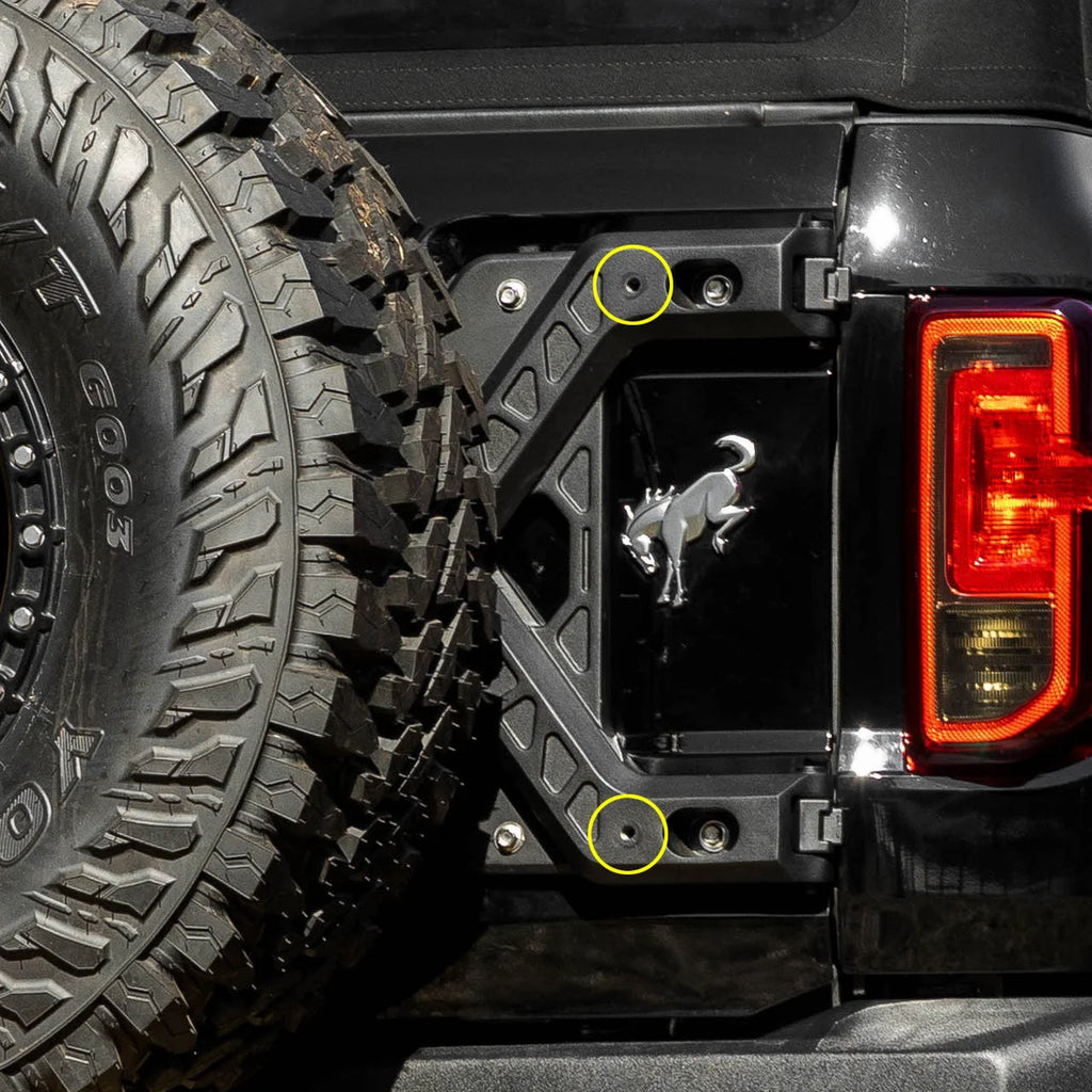 IAG Performance IAG X-Brace Tailgate Hinge Reinforcement for 21+ Bronco Non-Sasquatch IAG-BDY-F3163 - Additional View 8