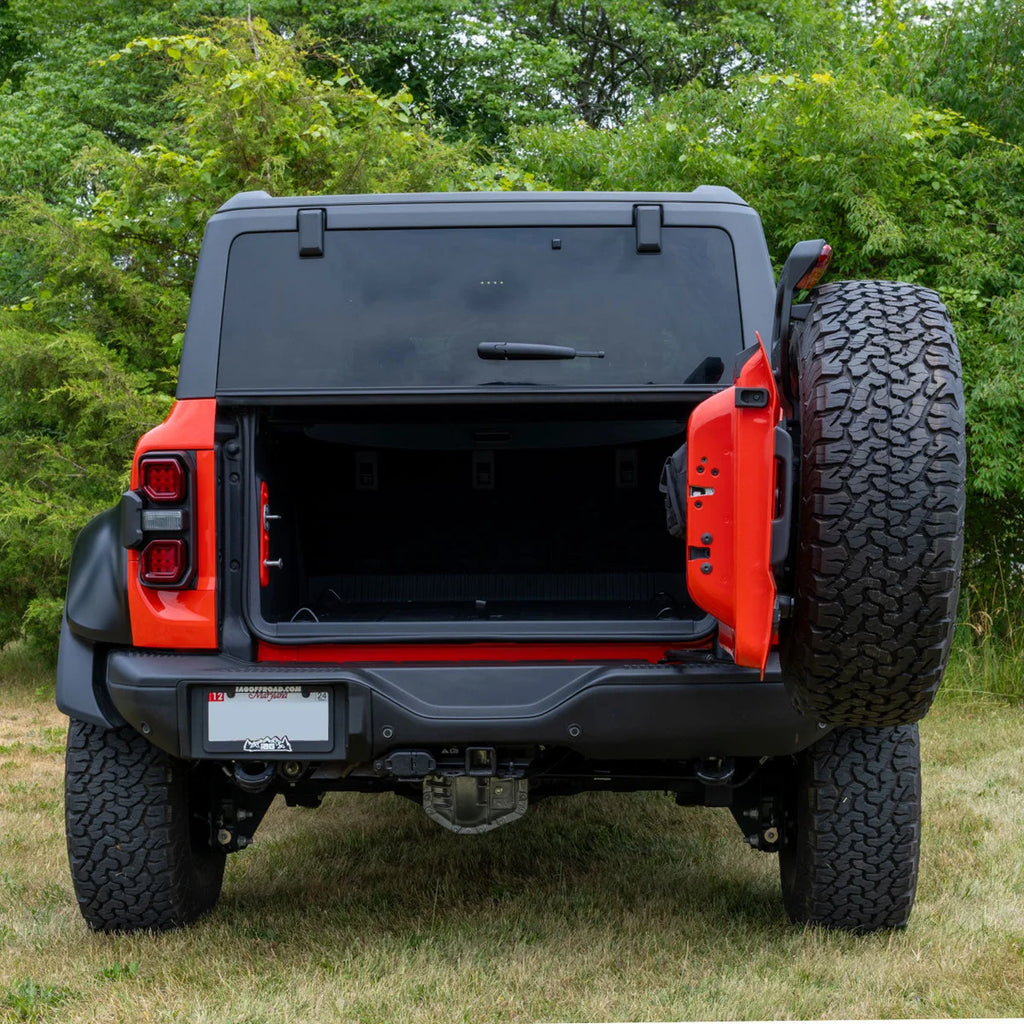 IAG Performance IAG X-Brace Tailgate Hinge Reinforcement for 22+ Bronco Raptor IAG-BDY-F3191 - Back View