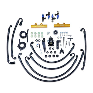 IAG Performance PTFE Flex Fuel System Kit w/ FIC Injectors, Aeromotive FPR, IAG Fuel Rails(Gold) IAG-AFD-2346GD - Main Pro...