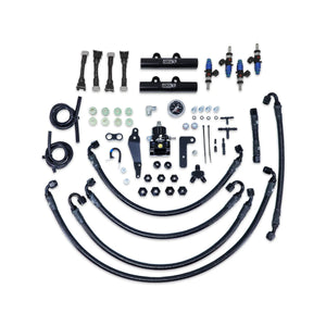 IAG Performance PTFE Fuel System Kit w/ FIC Injectors, Aeromotive FPR, IAG Fuel Rails (Black) IAG-AFD-2332BK - Main Produc...