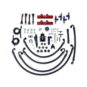 IAG Performance PTFE Fuel System Kit w/ FIC Injectors, Aeromotive FPR, IAG Fuel Rails (Black) IAG-AFD-2332RD - Main Produc...
