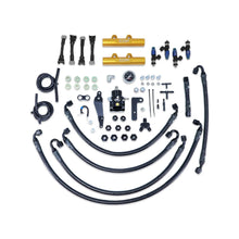 Load image into Gallery viewer, IAG Performance PTFE Fuel System Kit w/ FIC Injectors, Aeromotive FPR, IAG Fuel Rails (Black) IAG-AFD-2334GD - Main Produc...