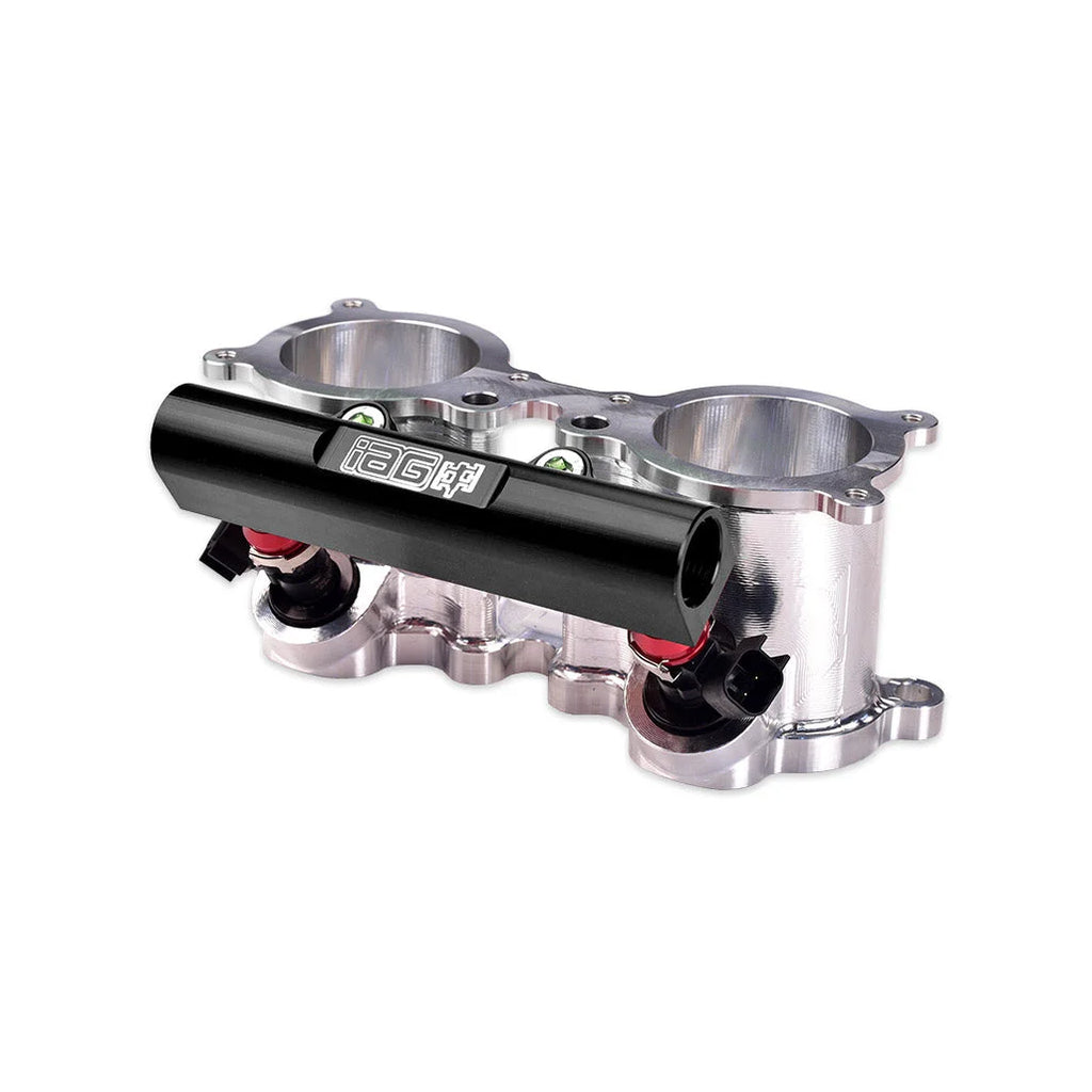 IAG Performance Side Feed to Top Feed Fuel Rail Conversion Kit (Black Finish) IAG-AFD-2132BK - Side View
