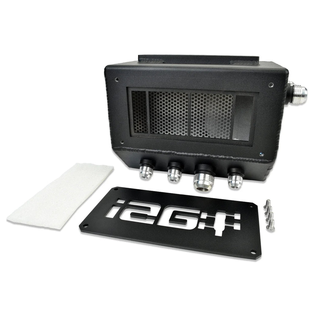 IAG Performance Universal Drag Catch Can - Black IAG-ENG-7170 - Installation View
