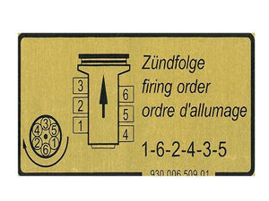 JP Group A/S Firing Order Decal 1601500606