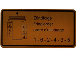 JP Group A/S Firing Order Decal 1601500806