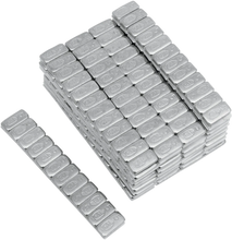 Load image into Gallery viewer, K&L Supply Wheel Weights - Rectangle - Adhesive Stick-On - Chrome - 360 Pack 32-8126 - Side View