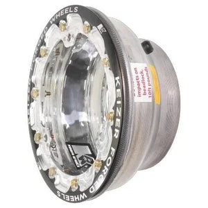 Keizer Aluminum Wheels Wheel Half 12-Blt 10in x 6in w/Beadlock Black 106FBLBT