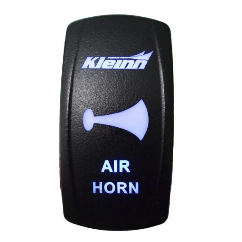Kleinn Air Horn Rocker Switch - Lighted-Blue - Side View