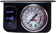 Load image into Gallery viewer, Kleinn Panel mounted 160 PSI gauge w/ an illuminated BLUE Momentary rocker switch - Main Product View