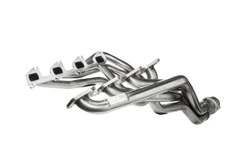 Kooks 11-14 Ford Raptor SVT 1 3/4in x 3in SS Longtube Headers and 3in SS OEM Exhaust Catted Y Pipe - Side View