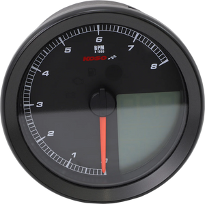 Koso North America Multi-Function Speedometer/Tachometer - HD-04 - Black BA051211 - Main Product View
