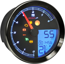 Load image into Gallery viewer, Koso North America Multi-Function Speedometer/Tachometer - HD-04 - Black BA051211 - Side View