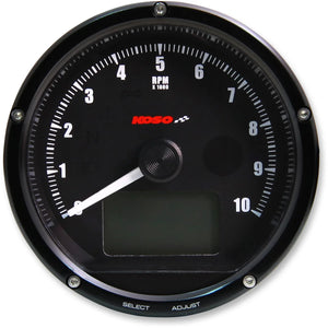 Koso North America TNT-01R Universal Electronic Speedometer/Tachometer - Black Face/Casing BA035K00 - Main Product View