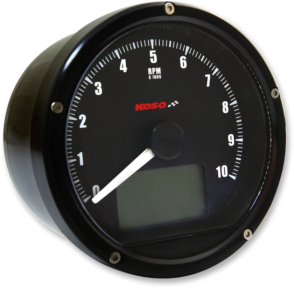 Koso North America TNT-01R Universal Electronic Speedometer/Tachometer - Black Face/Casing BA035K00 - Back View