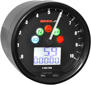 Koso North America TNT-02 Multi-Function Speedometer/Tachometer - Main Product View