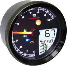 Load image into Gallery viewer, Koso North America TNT-04 Multi-Function Meter - Black Bezel - 3.30" Diameter x 2.19" D BA051411 - Main Product View