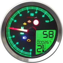 Load image into Gallery viewer, Koso North America TNT-04 Multi-Function Meter - Silver Bezel - 3.30" Diameter x 2.19" D BA051401 - Main Product View