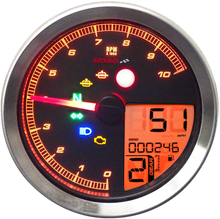 Load image into Gallery viewer, Koso North America TNT-04 Multi-Function Meter - Silver Bezel - 3.30" Diameter x 2.19" D BA051401 - Additional View 5