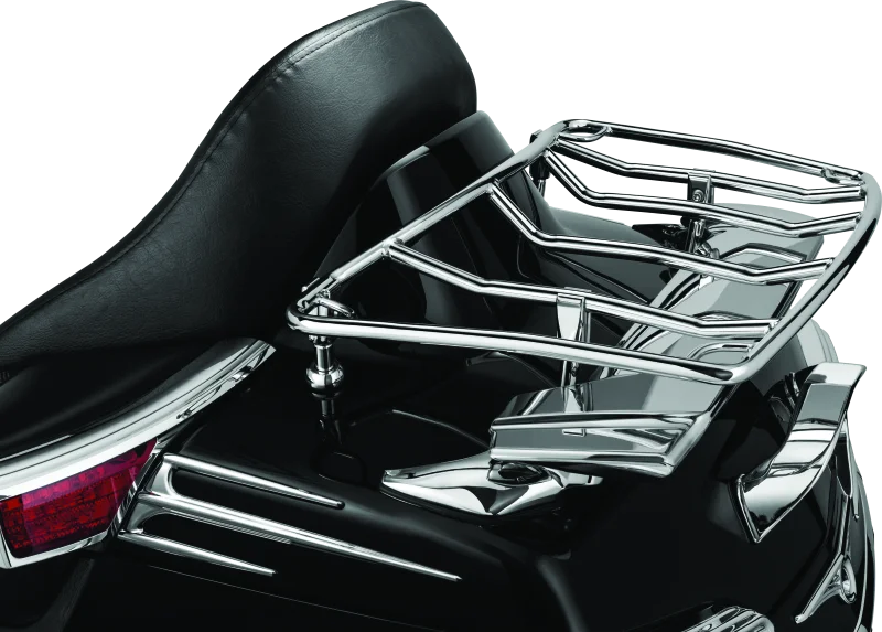 Kuryakyn Multi-Rack Adjustable Trunk Luggage Rack Chrome - Back View