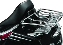 Load image into Gallery viewer, Kuryakyn Multi-Rack Adjustable Trunk Luggage Rack Chrome - Back View